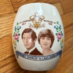 Rare Prince Charles And Diane Commemorative Wedding Cup From 1981
